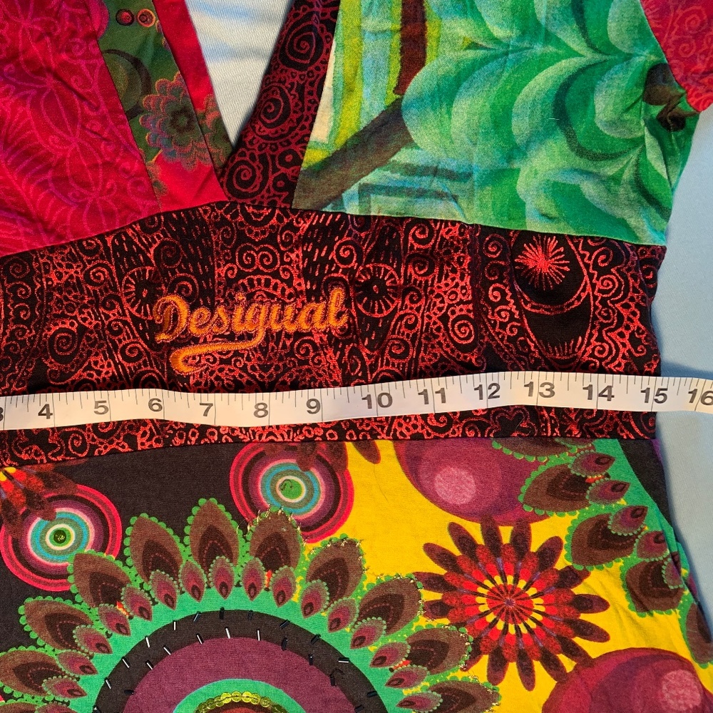 Desigual Red and Green Dress - Picture 11 of 12